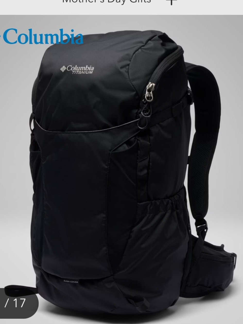 Columbia Titanium Triple Canyon 36L Black Hiking/Outdoor/Rain Backpack NWOT